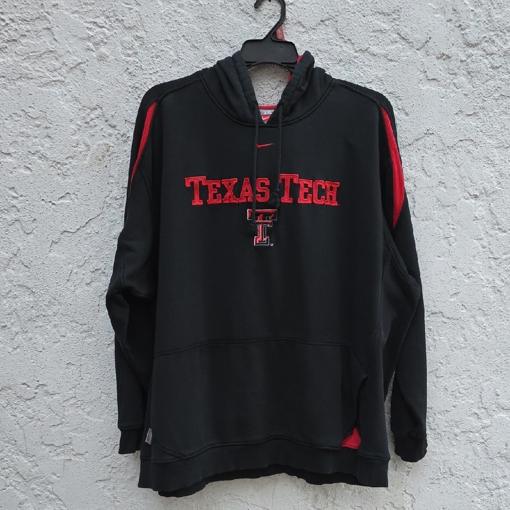 Vintage Nike Center Swoosh Texas Tech Red Raiders Pull Over Hoodie Size XXL